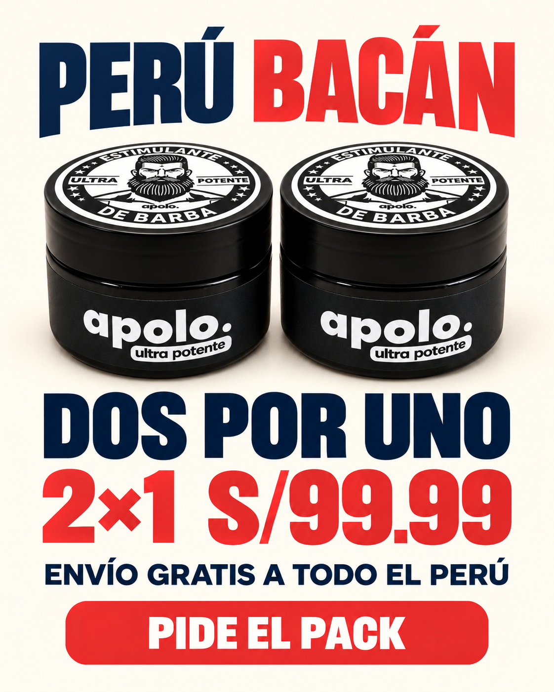 Oferta Apolo: dos unidades por S/99.99 y envío gratis a todo el Perú